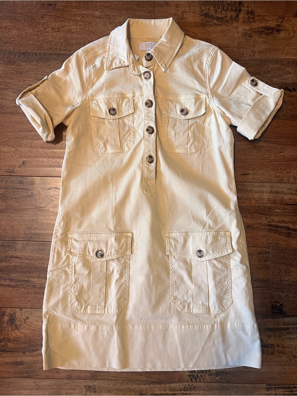 Kut from the Kloth Women’s Cargo Dress Butter Yellow NWT XS